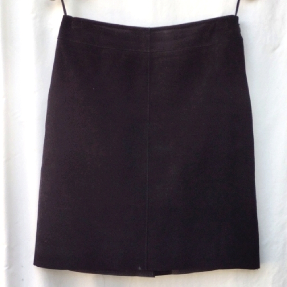 Express Black Suede Midi Skirt 3/4